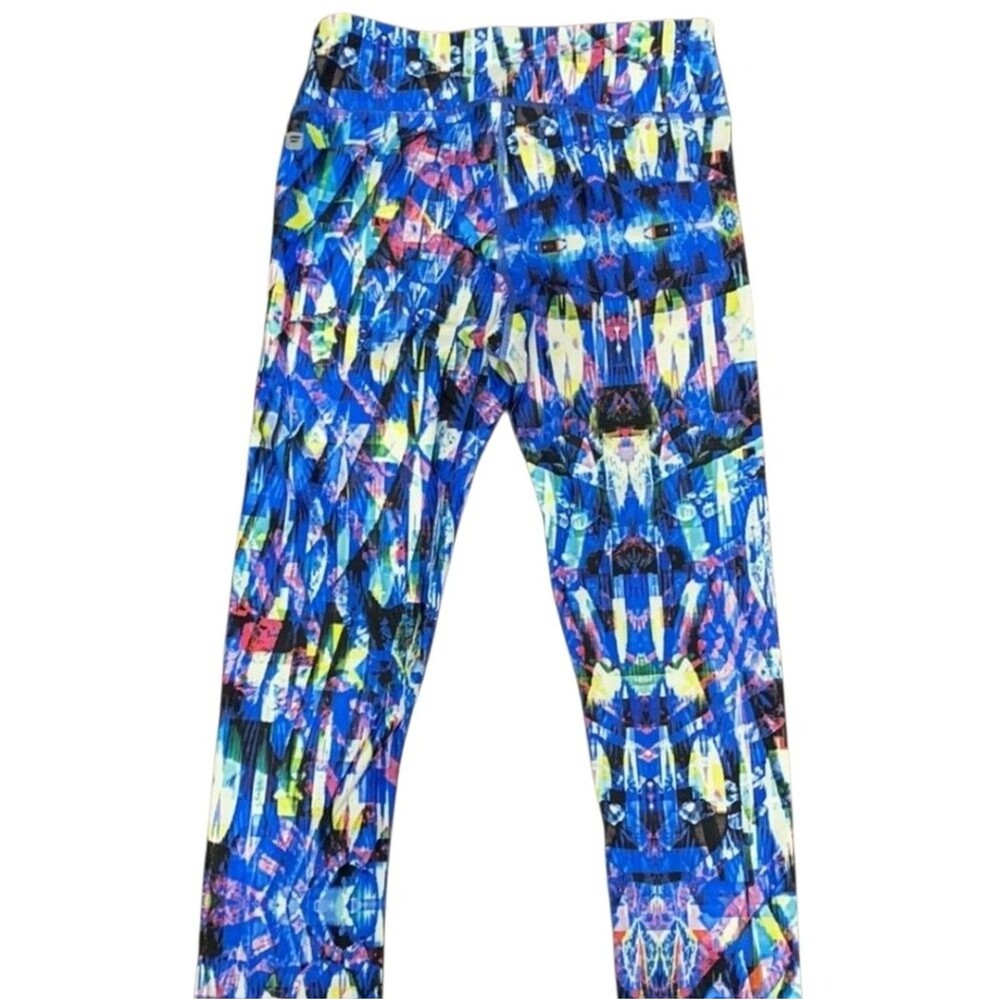 Fabletics Define PowerHold Mid-Rise Capri Leggings Reef Print Blue S - Picture 6 of 8